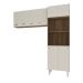 Kit Torre Quente Paneleiro 4 Portas 2 Nichos e Armário Suspenso Aéreo 4 Portas 118cm Modulado Cozinha Savana Off White