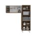 Kit Torre Quente Paneleiro 4 Portas 2 Nichos e Armário Suspenso Aéreo 4 Portas 118cm Modulado Cozinha Savana Off White