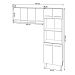 Kit Torre Quente Paneleiro 4 Portas 2 Nichos e Armário Suspenso Aéreo 4 Portas 118cm Modulado de Cozinha Savana Preto 
