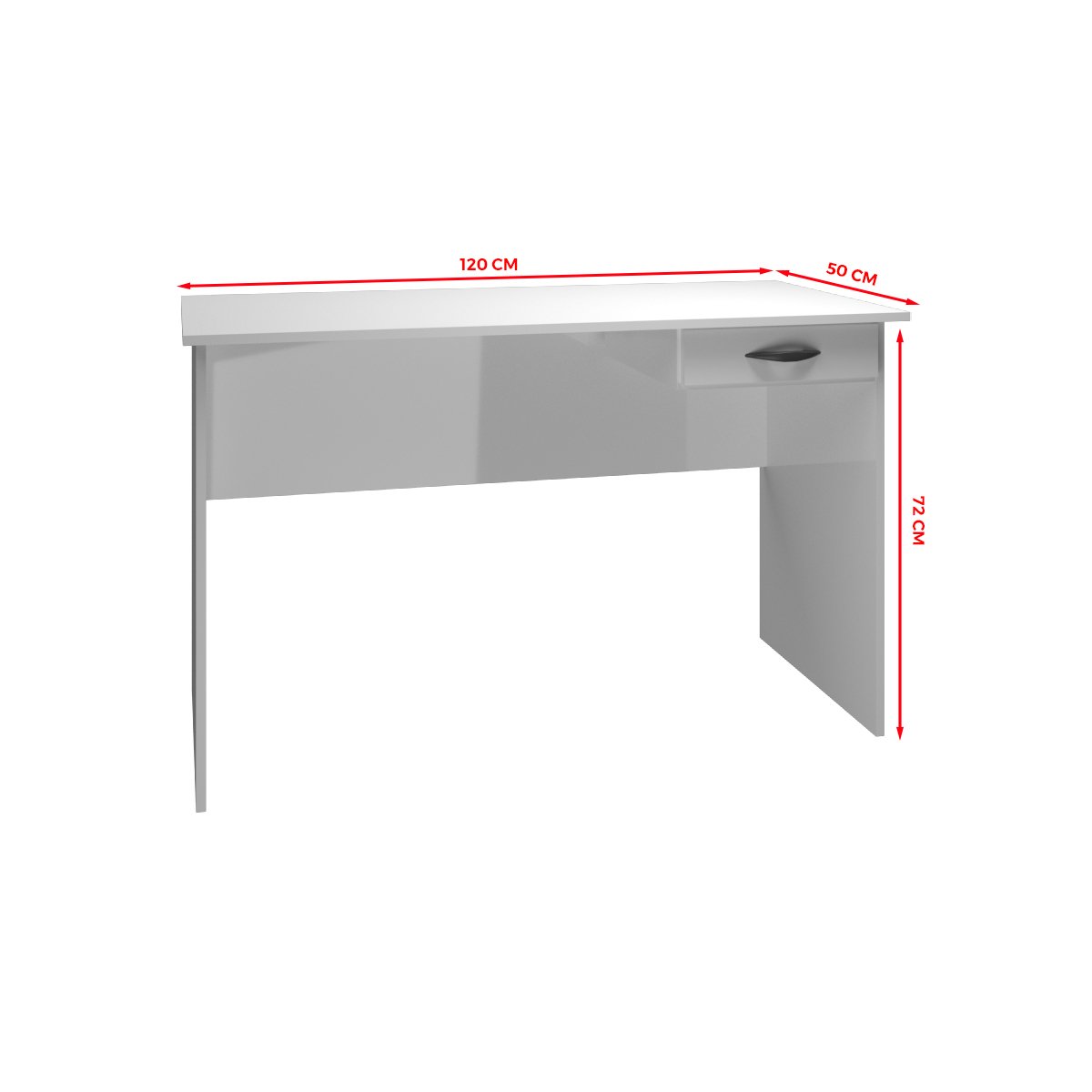 Mesa para Escritório Home Office Estudo ou Trabalho 120 cm Modelo Olivia Branco Mobília Decor 
