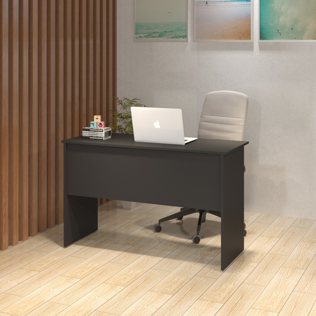 Mesa para Escritório Home Office Estudo ou Trabalho 120 cm Modelo Olivia Preto Mobília Decor 