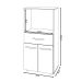 Multiuso Armário Laura com Nicho para Forno Elétrico e Microondas com Gaveta e 2 Portas Mobília Decor Savana Off White