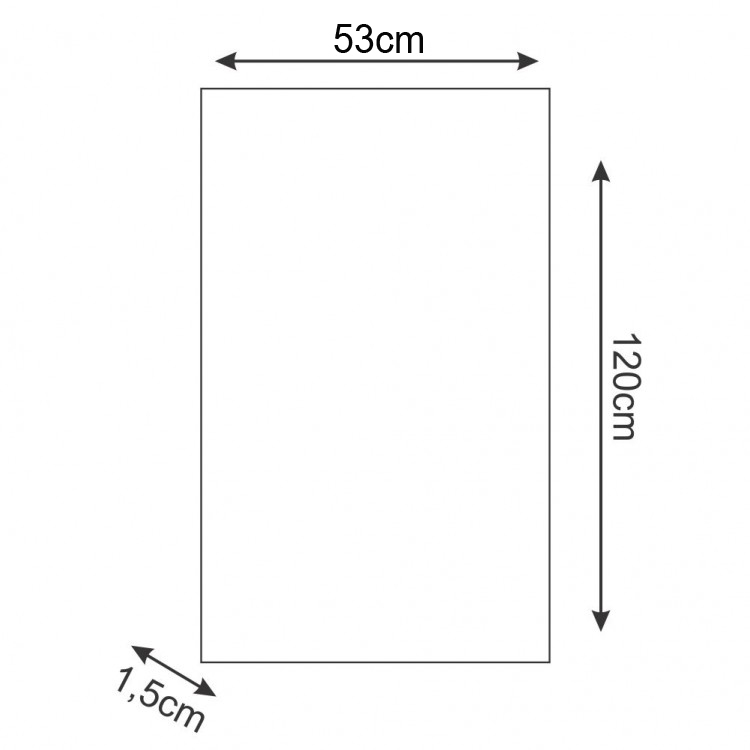 Tampo Tampão MDP 15 mm Mobília Decor Para Balcão de 120 cm Branco 