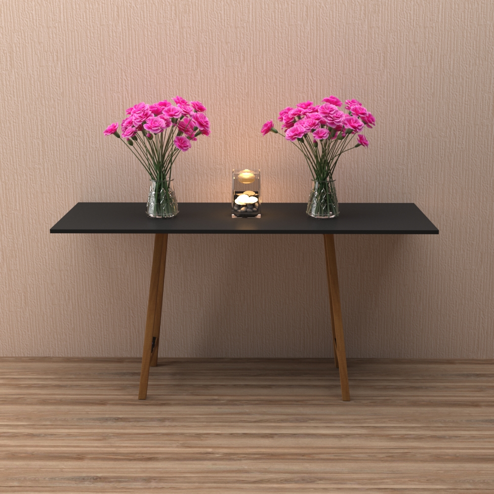 Tampo Tampão MDP 15 mm Mobília Decor Para Balcão de 140 cm Preto 