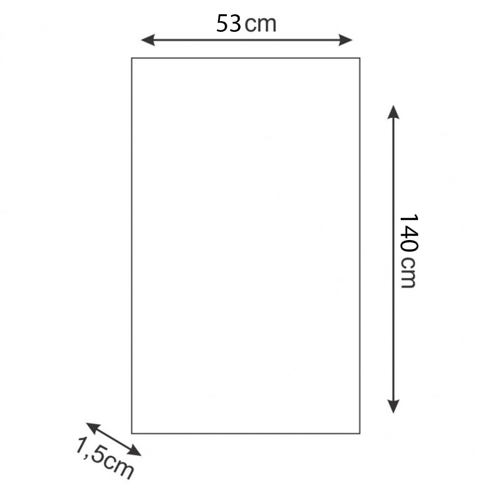 Tampo Tampão MDP 15 mm Mobília Decor Para Balcão de 140 cm Preto 