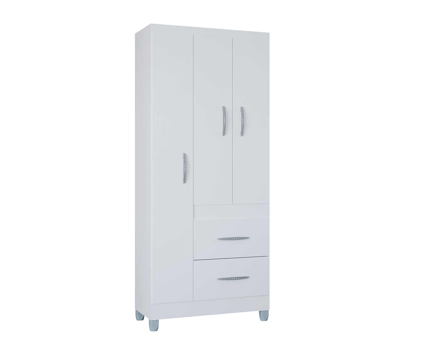 Roupeiro Guarda Roupas Milão 3 Portas e 2 Gavetas - Branco