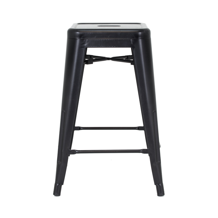 Banqueta Iron Tolix 61 cm - Industrial - Aço - Vintage - Preto