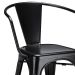 Cadeira Iron Tolix com braços - Industrial - Aço - Vintage - Preto