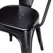 Cadeira Iron Tolix com braços - Industrial - Aço - Vintage - Preto