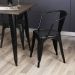 Cadeira Iron Tolix com braços - Industrial - Aço - Vintage - Preto