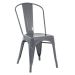 Conjunto - 4 x cadeiras Iron Tolix - Industrial - Aço - Vintage - Cinza escuro