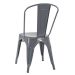 Conjunto - 4 x cadeiras Iron Tolix - Industrial - Aço - Vintage - Cinza escuro