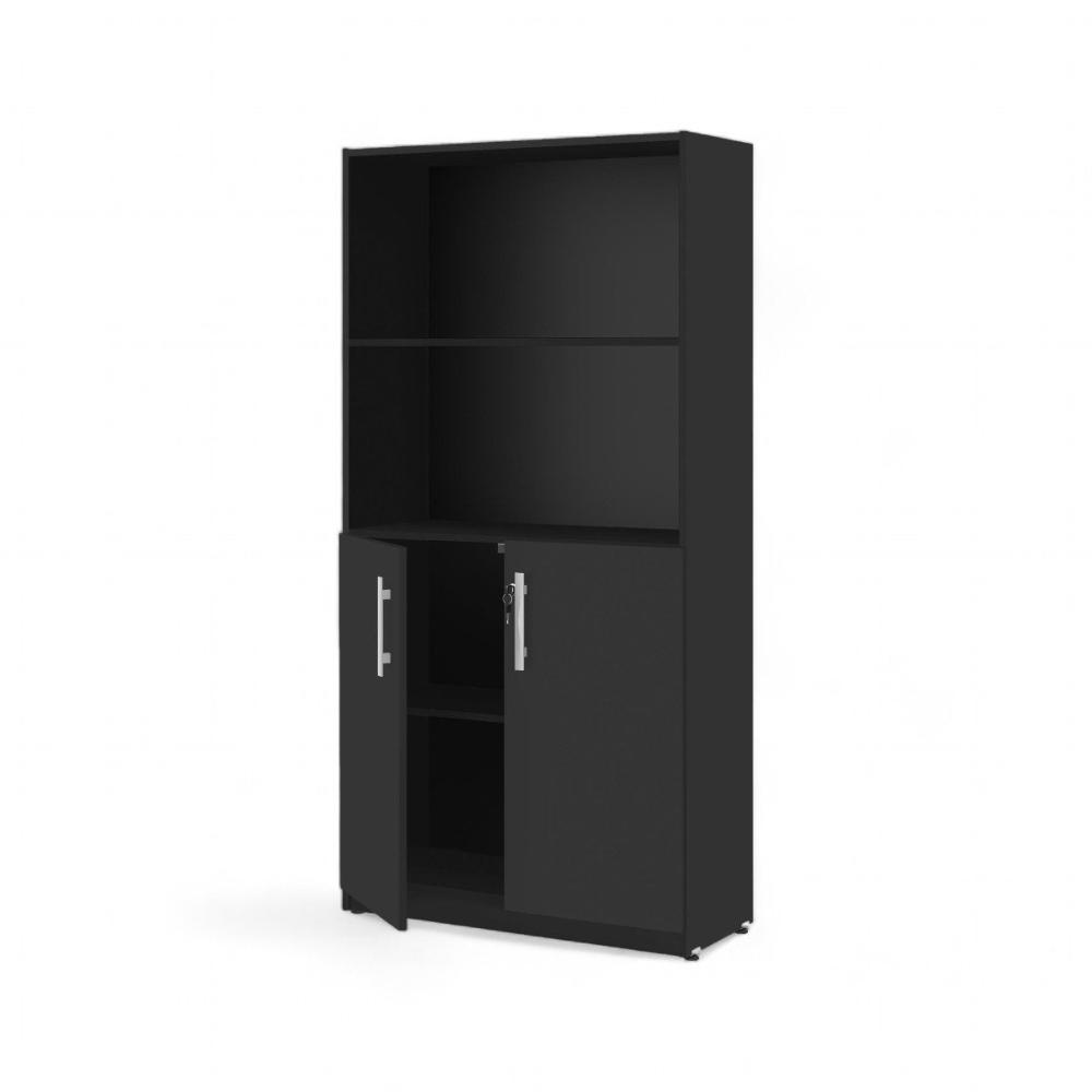 Armário Estante Com Prateleiras Lumiere Preto