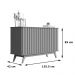 Balcao Buffet 3 portas Ripado 1,36 Flora Off White Nature