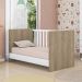 Berço Mini Cama Aurora Grades Laterias Carvalho Rústico/Branco
