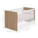 Berço Mini Cama Aurora Grades Laterias Carvalho Rústico/Branco