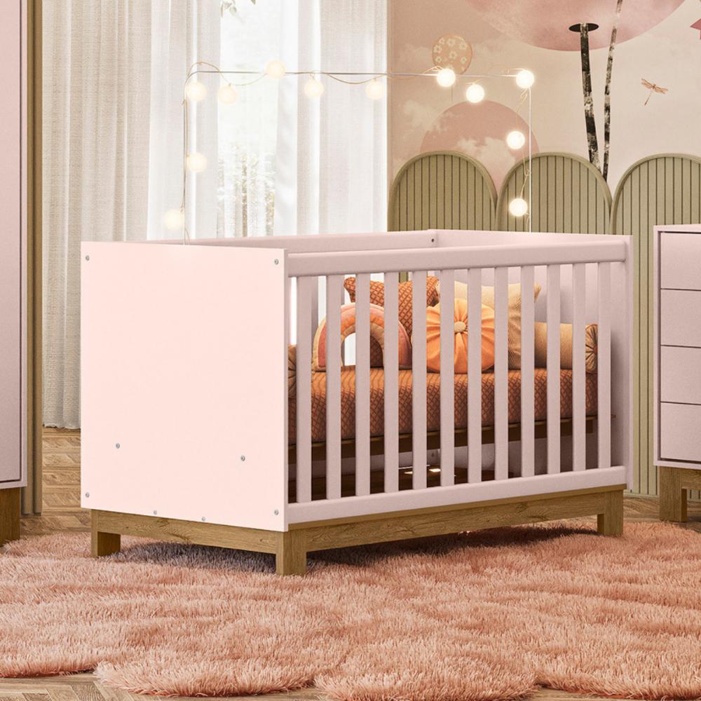Berço Mini Cama Luar Rosa Acetinado