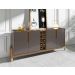Buffet 4 Portas c/ Prateleiras Lizz 1,90 Cinza Perola/Cedro