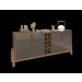 Buffet 4 Portas c/ Prateleiras Lizz 1,90 Cinza Perola/Cedro