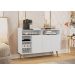 Buffet Aparador 3 Portas Nichos Retro Elba Branco