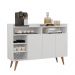Buffet Aparador 3 Portas Nichos Retro Elba Branco