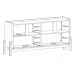Buffet Lizz 170cm 4 Portas c/ 6 Espaços Internos Cedro