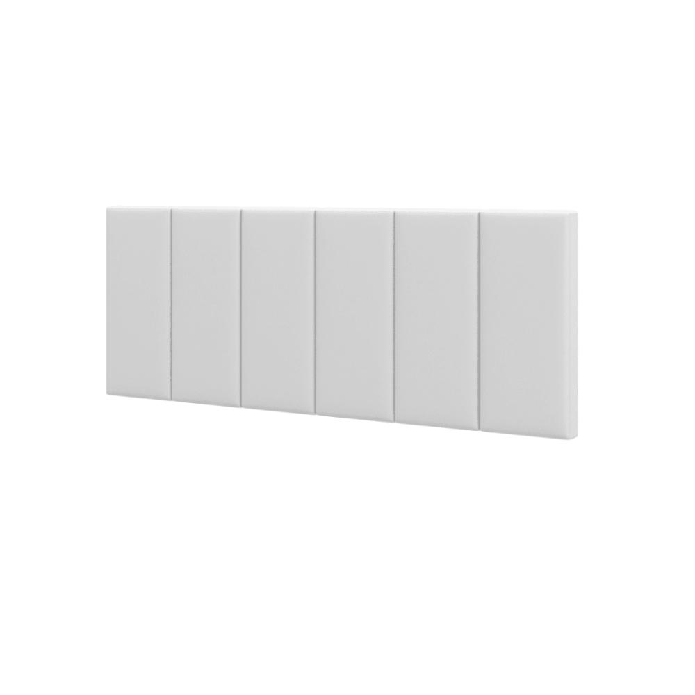 Cabeceira Casal Clara 1,40 Almofadada Corino Branco