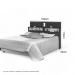 Cabeceira Elegante Bergen Queen Cinamomo E Off White