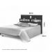 Cabeceira Elegante Bergen Solteiro Cinamomo E Off White