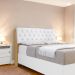 Cabeceira Estofada Yasminne Queen Naturalle Com Capitonê Branco