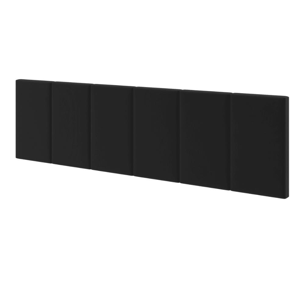 Cabeceira King Clara 1.95 Almofadada Sued Preto
