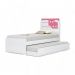Cama Bibox Solteiro Colônia Branca E Rosa Com 02 Colchões