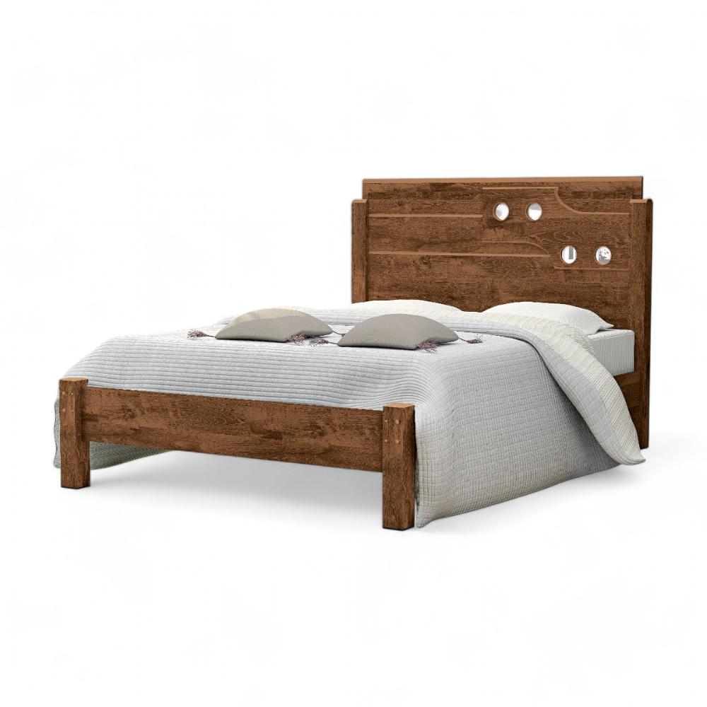 Cama Casal Com Aplique Espelho Colônia Malbec