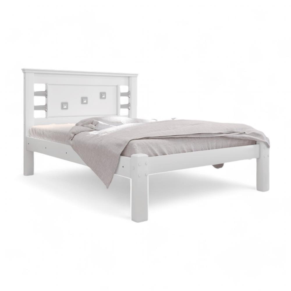 Cama Casal Com Detalhe De Luxo Cabeceira Laribella Branca