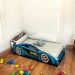 Cama Juvenil Speed Com Baú Azul Com Colchão
