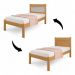 Cama Solteiro Berli Naturalle E Off White Com Colchão