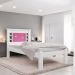 Cama Solteiro Laribella Branca E Rosa Com Colchão