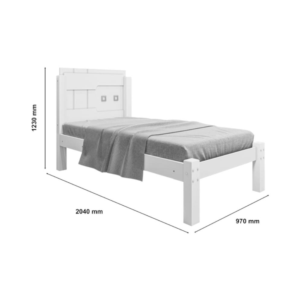 Cama Solteiro Reforçada Jade Naturalle Com Colchão