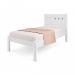 Cama Solteiro Sofisticada Berli Branca E Rosa Com Colchão