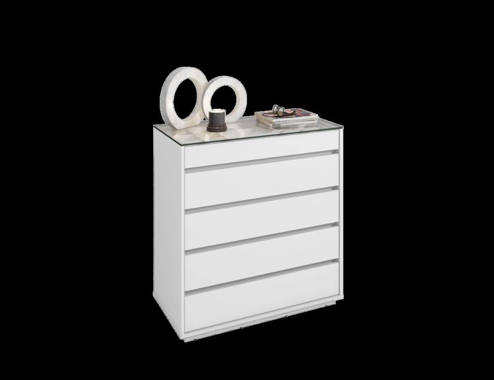 Comoda 5 Gavetas Serena Branco