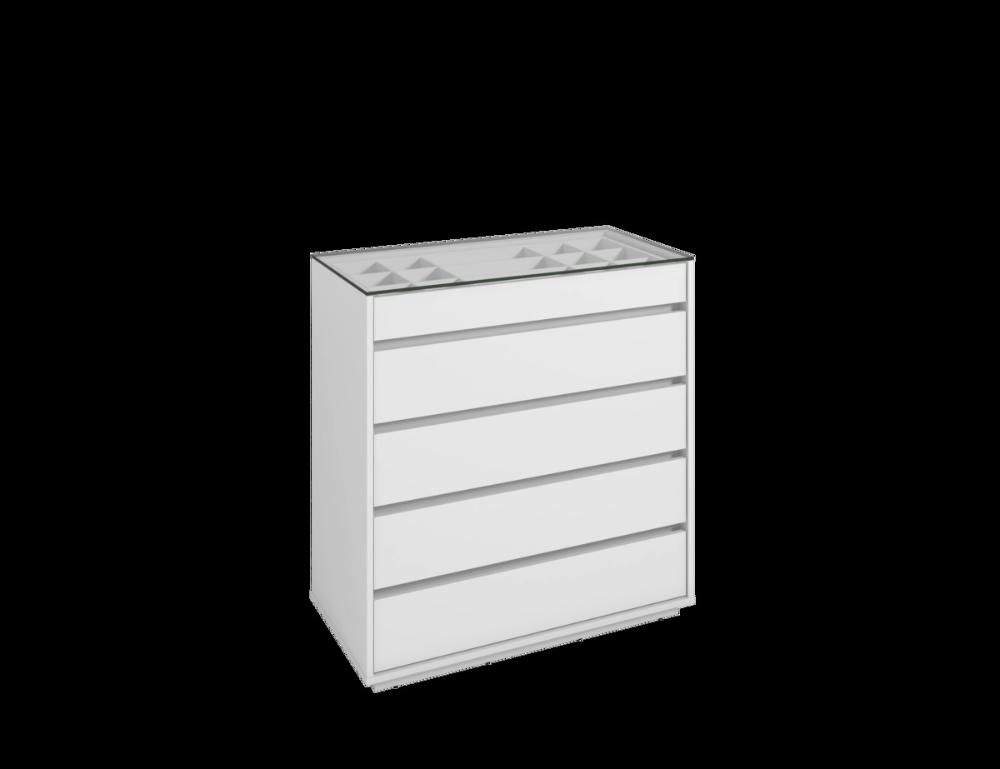Comoda 5 Gavetas Serena Branco