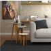 Conjunto 3 Mesas Laterais Pés Palito em Madeira 4305 Sala Off White/Freijo