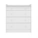 Conjunto Aurora Branco/Branco: Cômoda Aurora 4 gaveteiros + Guarda-Roupa Aurora 2 Portas