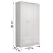 Conjunto Aurora Branco/Branco: Cômoda Sapateira Aurora + Guarda-Roupa Aurora 3 portas e 2 gavetas