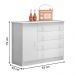 Conjunto Aurora Branco/Branco: Cômoda Sapateira Aurora + Guarda-Roupa Aurora 3 portas e 2 gavetas