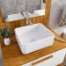 Conjunto Gabinete c/ Espelheira para Banheiro Orion Naturalle/Branco