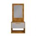 Conjunto Gabinete c/ Espelheira para Banheiro Orion Naturalle/Off-White