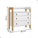 Conjunto Infantil Alegria Branco Acetinado: Berço Alegria Mini Cama + Cômoda Alegria + Guarda-Roupa Alegria 3 portas 2 Gavetas