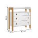 Conjunto Infantil Alegria Branco Acetinado: Berço Alegria Mini Cama + Cômoda Alegria + Guarda-Roupa Alegria