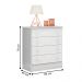 Conjunto Infantil Aurora Branco/Branco: Cômoda 4 Gavetas Aurora + Guarda-Roupa Aurora 3 portas